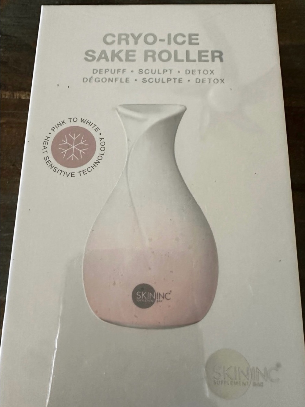 Pink Cryo-Ice Sake Roller - Cooling Facial Sculpting Tool